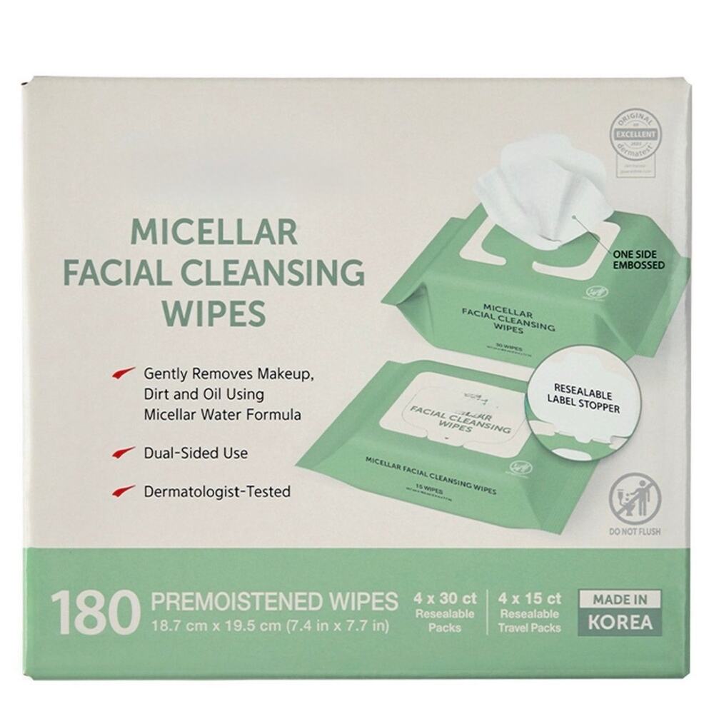 2 Micellar Facial Cleansing Wipes 180ct
